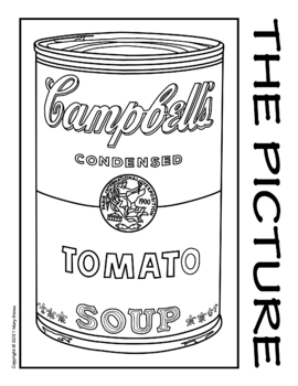 Campbell S Soup Can By Andy Warhol Collaborative Activity Coloring Pages