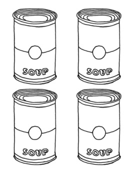 Warhol Soup Can Coloring Page Coloring Pages