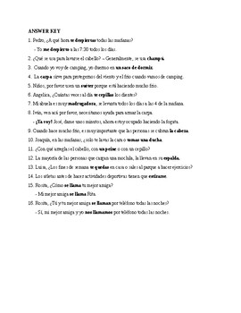 As Se Dice Chapter Vocabulary Exercise Quiz Activity By Ole Azul
