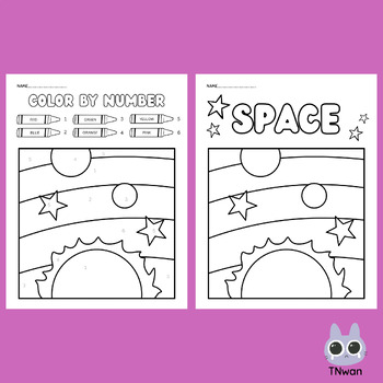 Astronomy Solar System Color By Number Math Activities Coloring Pages