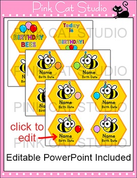 Birthday Board Bee Theme Classroom Decor By Pink Cat Studio TpT