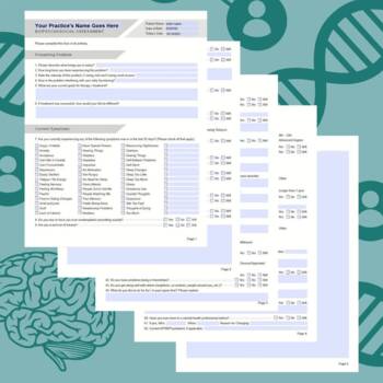 Biopsychosocial Assessment Template Fillable Editable PDF By TherapyByPro