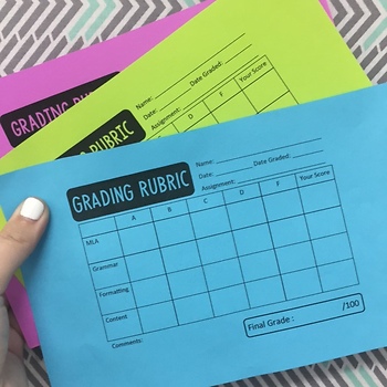 Blank Grading Rubrics By Miss Reamey Ela Tpt