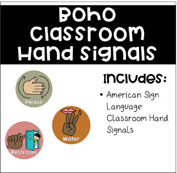 Asl Classroom Hand Signal Posters Teaching Resources Tpt