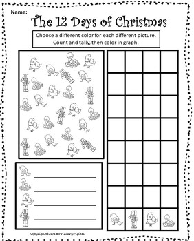 Christmas Graphing Worksheets Bar Graphs By Primary Piglets TpT