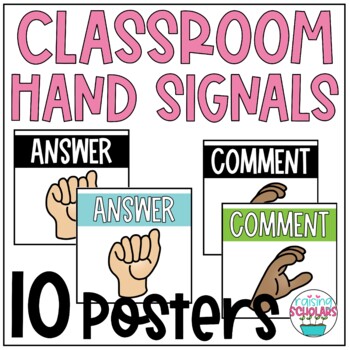 Classroom Hand Signal Asl Posters By Raising Scholars Tpt