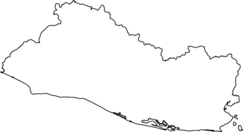 El Salvador Country Map Black White Solid Outline Maps SVG PNG