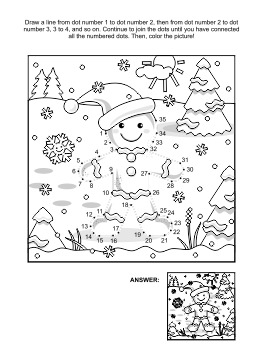 Ginger Man Connect The Dots And Coloring Page Non CU By Ratselmeister