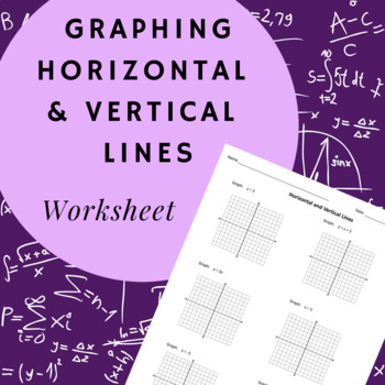 Graphing Horizontal And Vertical Lines Worksheet