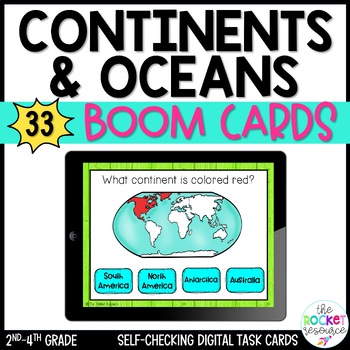 Label Continents And Oceans BOOM Cards Continents Quiz TpT