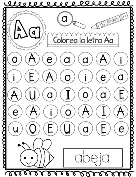 Las Vocales Spanish Vowels Activities And Worksheets Tpt