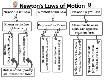Newton S Laws Graphic Organizer By Utterly Science TPT
