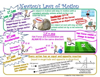 Newton S Laws Of Motion Graphic Organizer By Kristy Holben TPT