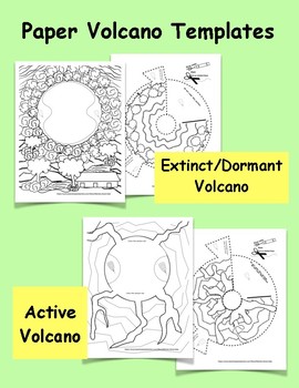Paper Volcano Templates By Maritza Good Idea Teachers Pay Teachers