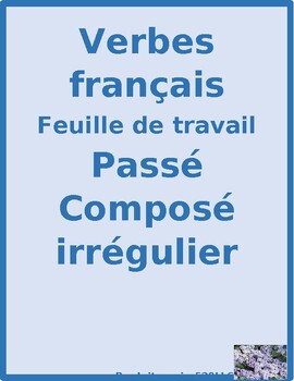 Passé composé French Irregular Verbs Worksheet by jer LLC TPT