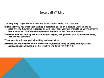 Picture Prompt Descriptive Snowball Writing Activity By Mz S English