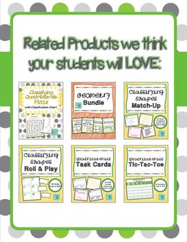 Quadrilaterals Classification Chart Freebie By A Double Dose Of Dowda