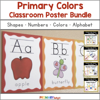 Classroom Posters Alphabet Numbers Colors Shapes Primary Color