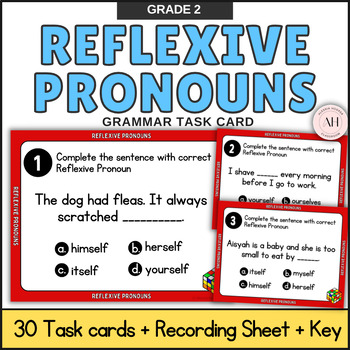 Reflexive Pronouns Nd Grade Grammar Task Cards By Alessia Hooper