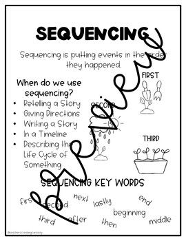 Sequencing Anchor Chart By Teachers Creating Curiosity Tpt
