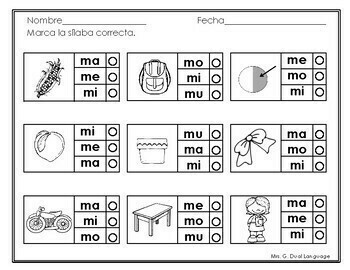 Con Silabas Ma Me Mi Mo Mu