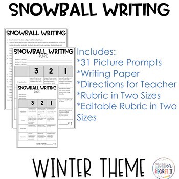 Snowball Collaborative Writing Activity By Edit Or Regret It Tpt