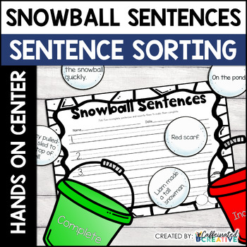 Sentence Fragments Center Sentence Snowballs By Caffeinated And Creative