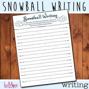 Snowball Writing Christmas Language Arts Game By LiveMore Designs