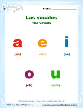 Free Spanish Beginning Sounds Vowels Sonido Inicial Vocales The Best
