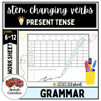Best Images Of Present Tense Stem Changing Verbs Worksheets Hot Sex Picture