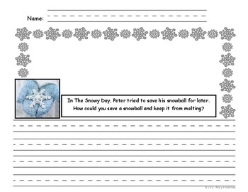 The Snowy Day Writing Activity How To Save A Snowball By Just A Simple