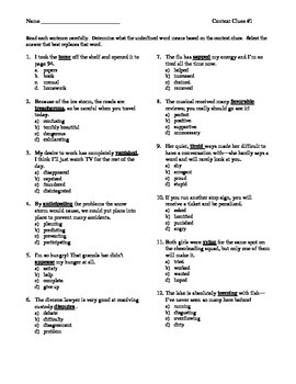 Context Clues Multiple Choice Worksheets Hot Sex Picture