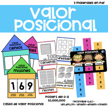 Valor Posicional Place Value In Spanish By Minders Tpt