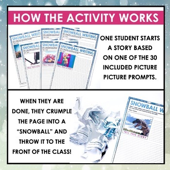 WRITING ACTIVITY SNOWBALL WRITING By Presto Plans TPT