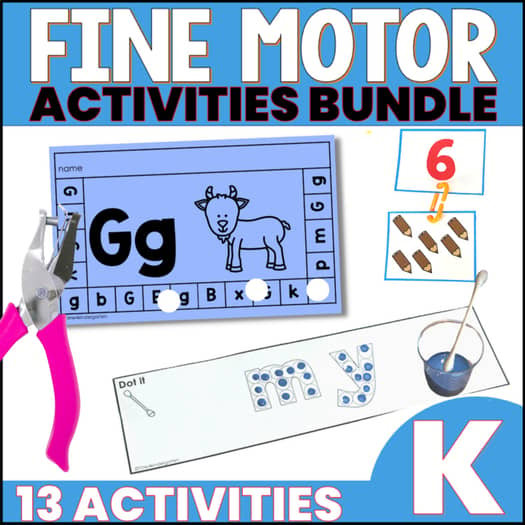 kindergarten fine motor activities