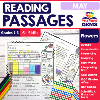 May Reading Passages - Flowers by Teacher Gems | TpT