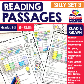 Preview of Reading Passages - Read and Graph Silly Set 3
