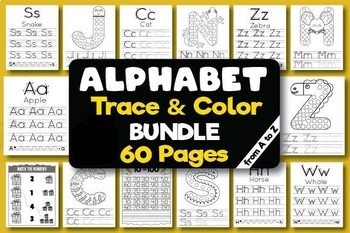 Preview of Alphabet Tracing, Color, Summer Pack, and Review (Kindergarten)