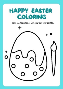 Preview of Happy Easter Coloring 10 Pages [Holiday Coloring Pages]