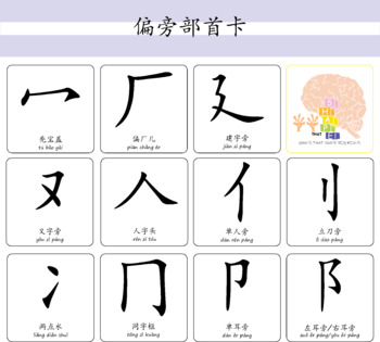 Chinese Radicals Cards 偏旁部首卡 By Hands That Shape Big Minds Tpt