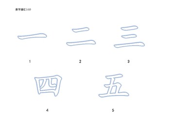 Preview of 数字描红1-10