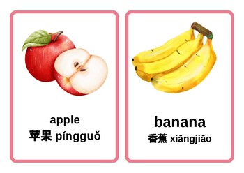 Preview of 水果- Fruits Flashcards