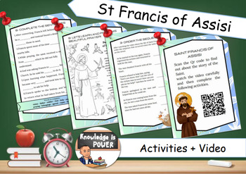 Preview of St. Francis of Assisi | Readings + Activities + Video