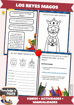 Preview of LOS REYES MAGOS | Activities + Readings | Spanish
