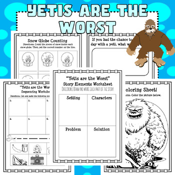 Preview of "Yetis are the Worst" Worksheets and Activities