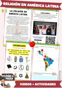 Preview of La Cultura Latina y su religión | Readings + Videos + Activities