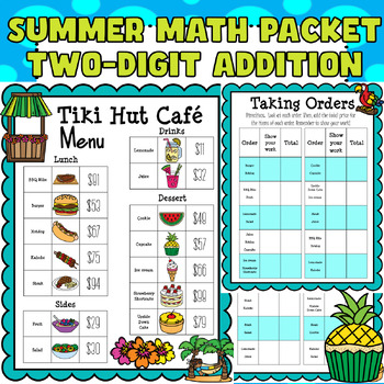 Preview of Summer Math Packet: Two-Digit Addition