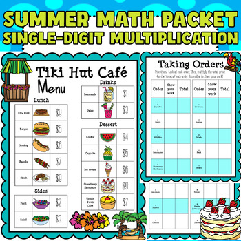 Preview of Summer Math Packet: Single-Digit Multiplication