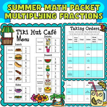 Preview of Summer Math Packet: Multiplying Fractions