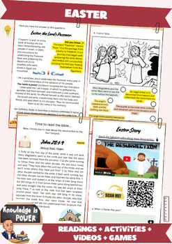 Preview of Easter | For Religion Lessons | Readings + Activities + Videos + Games
